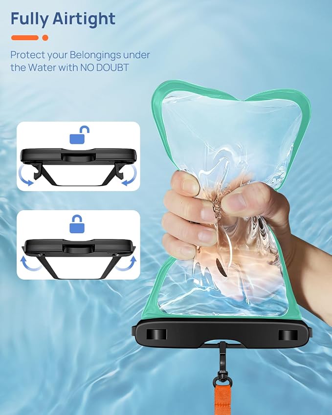 Lanhiem Large Waterproof Phone Pouch Universal IPX8 Waterproof Dry Bag - Image 4