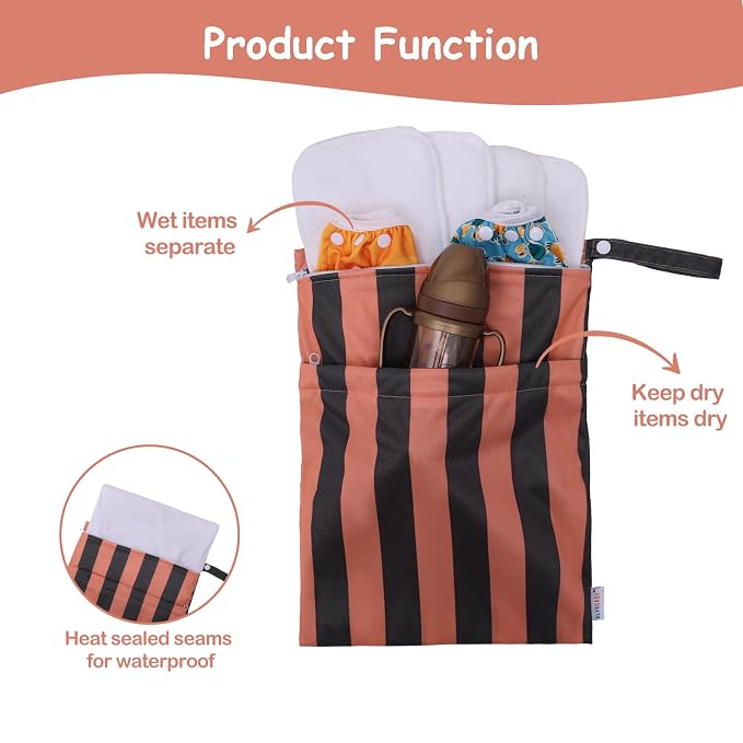 ALVABABY 2pcs Superior Waterproof Wet Dry Bags, Reusable - Image 3