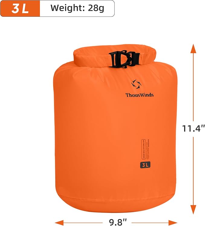 Thous Winds 3L Ultralight Dry Bag, Compact Roll Top Waterproof Pouch - Image 7