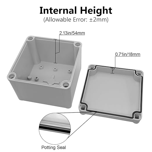 LeMotech Junction Box IP67 Waterproof Dustproof ABS Plastic Project Box - Image 4