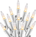 Minetom Clear Christmas Lights Set 100 Count 20 Feet Incandescent Bulb Mini by Minetom