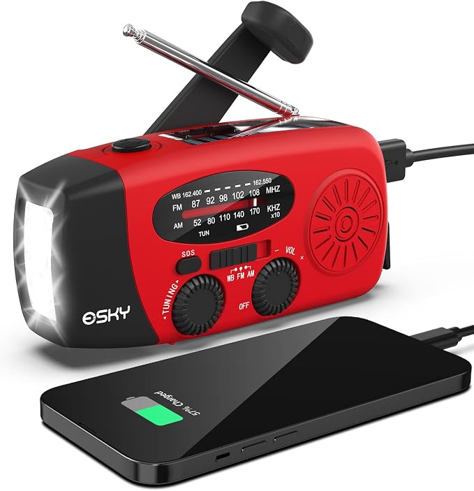 Esky Emergency Hand Crank Radio 7400mWh by Esky