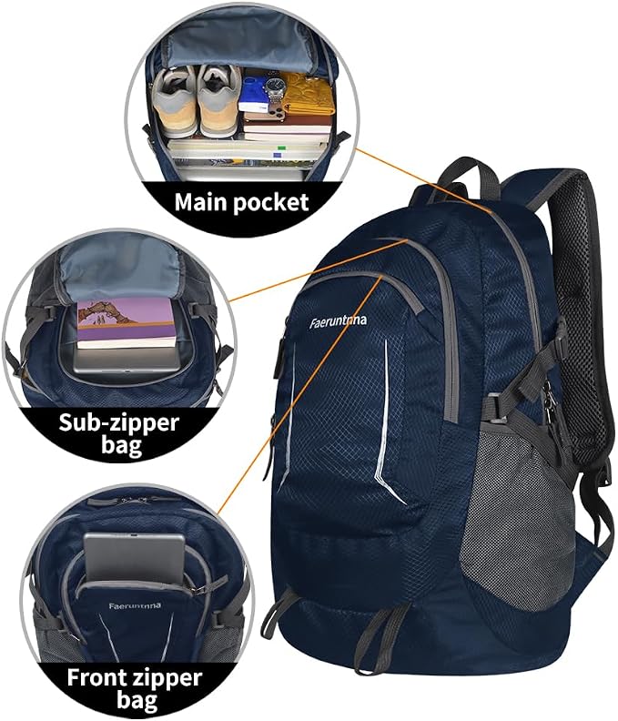 30L Large capacity Lightweight Packable Foldable Backpack，women and men Hiking - Image 3