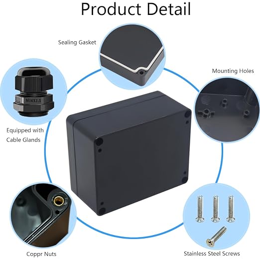 Junction Box IP65 Waterproof ABS Plastic Electrical Project Case Power Junction - Image 5