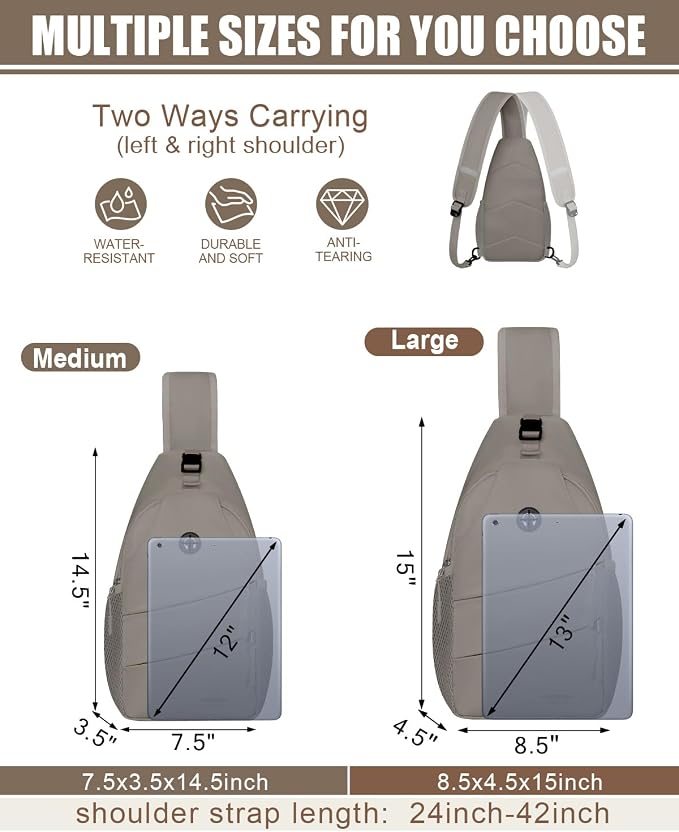 Pritent Crossbody Bags for Women Men Trendy Sling Bag Backpack Casual Chest Bag - Image 2