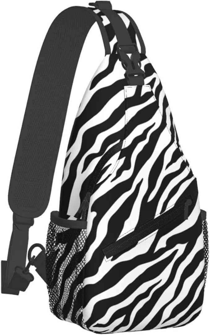 Animal Zebra Print Sling Bag For Women Men Fashion Backpack Crossbody Shoulder - Image 2
