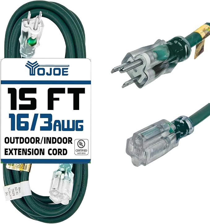 YOJOE Indoor Outdoor Extension Cord by YOJOE