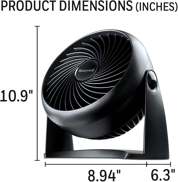 Honeywell HT-900 TurboForce Air Circulator Fan Black - Image 9