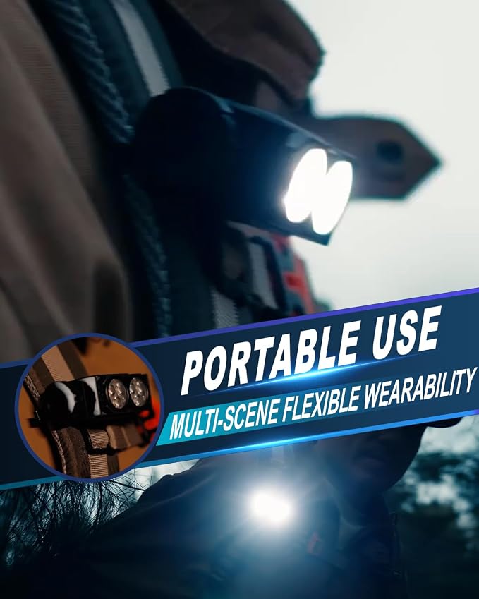 Headlamp Rechargeable 2PCS, 4500L Super Bright Light Bright LED Rechargeable - Image 4