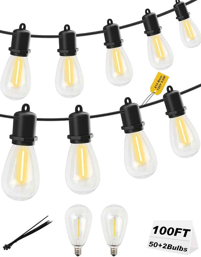 100 FT LED Outdoor String Lights by Unknown