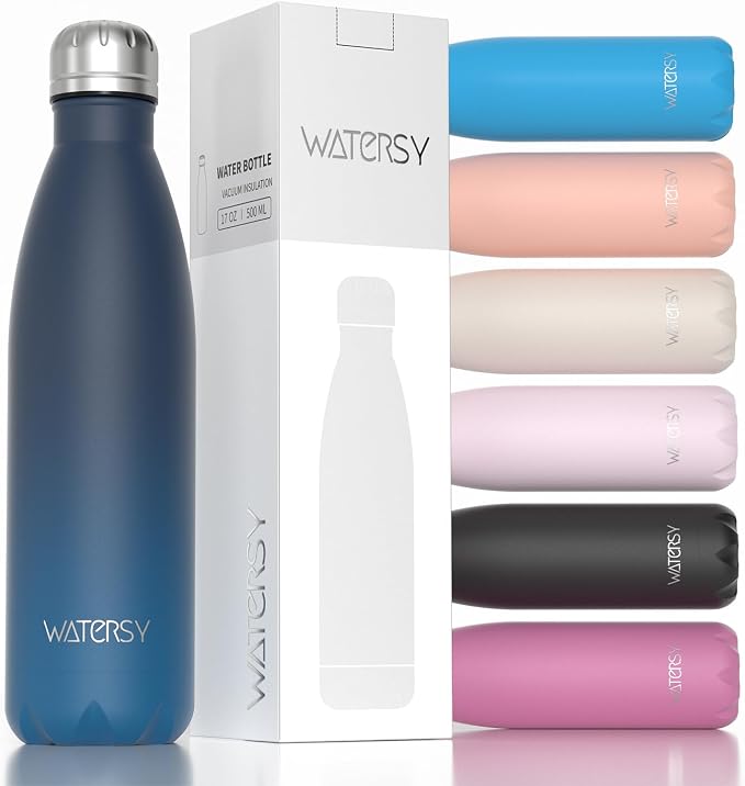WATERSY Stainless Steel water bottles, 17oz/500ml Insulated Water Bottles by Watersy