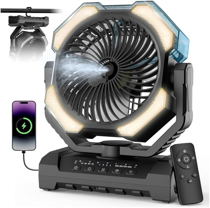 Camping Misting Fan by Unknown