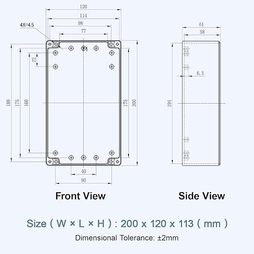 LeMotech Electrical Box Clear Cover Project Box IP65 Waterproof Junction Box - Image 8