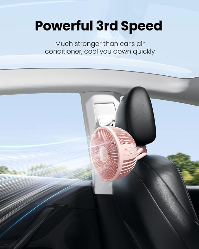Gaiatop Baby Stroller Fan, 4000mAh Oscillating Mini Portable Fan - Image 7