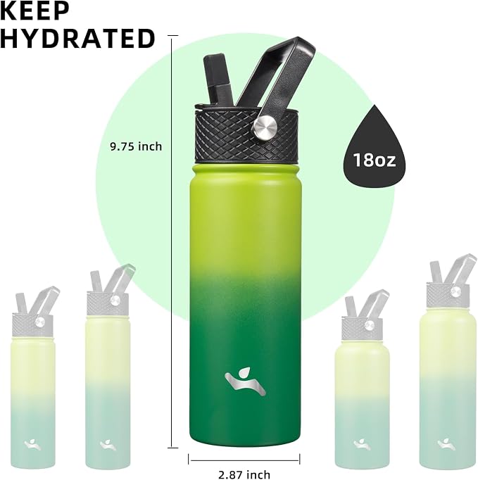 Konokyo 18 oz Insulated Water Bottle Stainless Steel Sport Bottles - Image 5