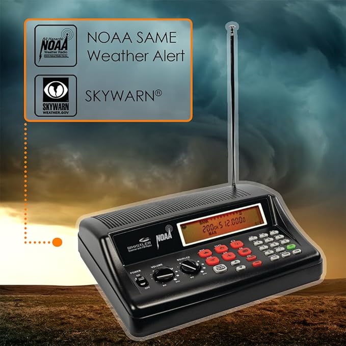 Whistler WS1025 Analog Desktop Scanner – Programmable Police/Fire/Weather Radio - Image 2
