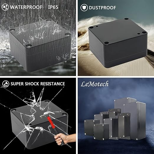 LeMotech Electrical Box ABS Plastic Project Box IP65 Waterproof Junction Box - Image 7