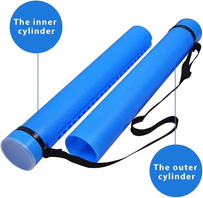 DEWEL Document Tube, Plastic Expanding Poster/Art/Document Storage Tube 24.5 to - Image 7