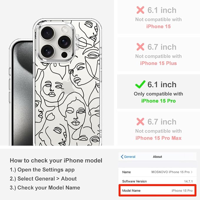 MOSNOVO Case for iPhone 15 Pro - Image 2