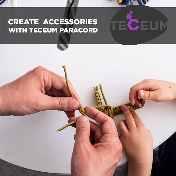 TECEUM 5/32" Paracord Rope 1000 – 1000ft / 200ft / 100ft / 50ft – Tactical - Image 7