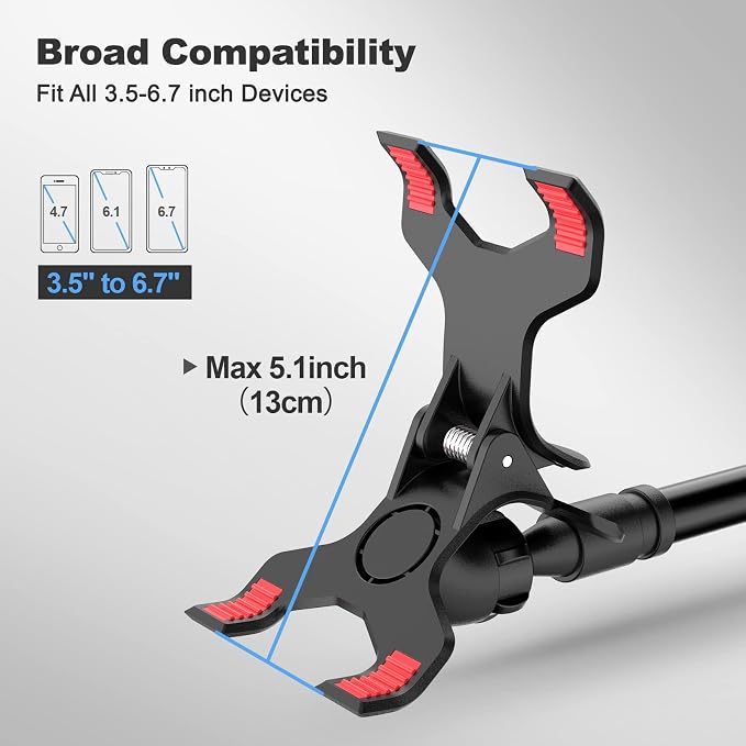Gooseneck Cell Phone Holder, Universal 360 Flexible Phone Stand Lazy Bracket - Image 3