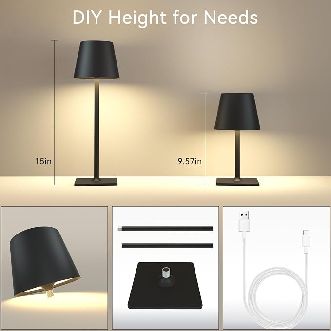 Yogaret 4 Pack Rechargeable Cordless Led Table Lamps, Cordless Lamp - Image 2