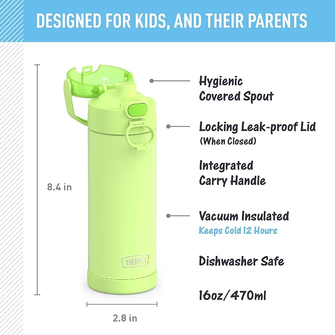 THERMOS FUNTAINER 16 Ounce Stainless Steel Vacuum Insulated Bottle - Image 2