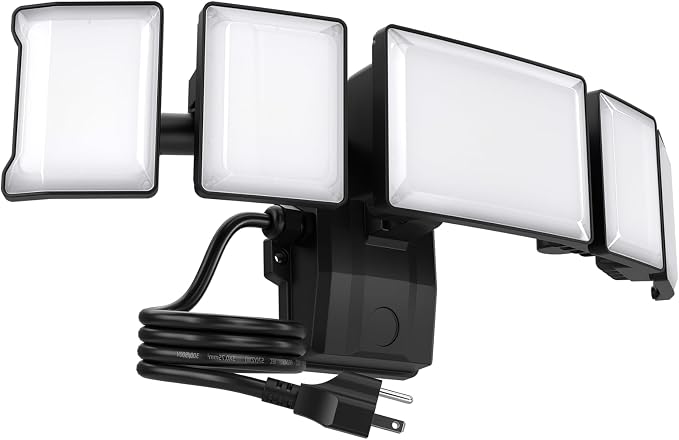 Olafus 130W Flood Lights Outdoor Plug in, 13000LM LED Security Light, 6500K by Olafus
