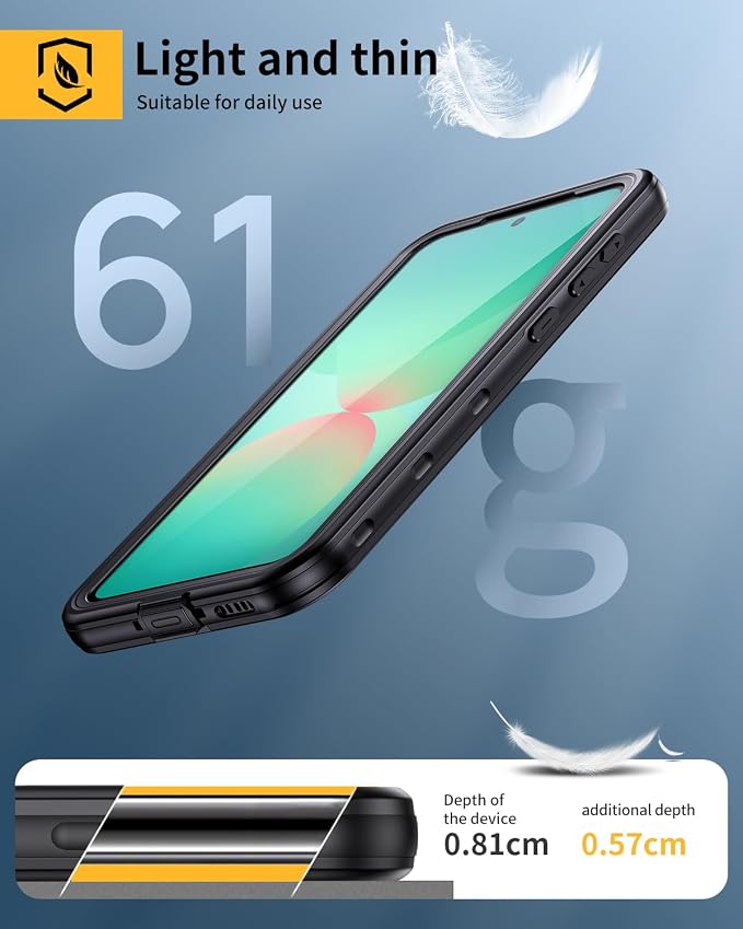 Lanhiem for Samsung Galaxy A56 Phone Case, IP68 Waterproof Dustproof, Built-in - Image 6