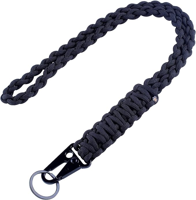 Heavy Duty Braided 550 Paracord Neck Lanyard Keychain by MAGITATI