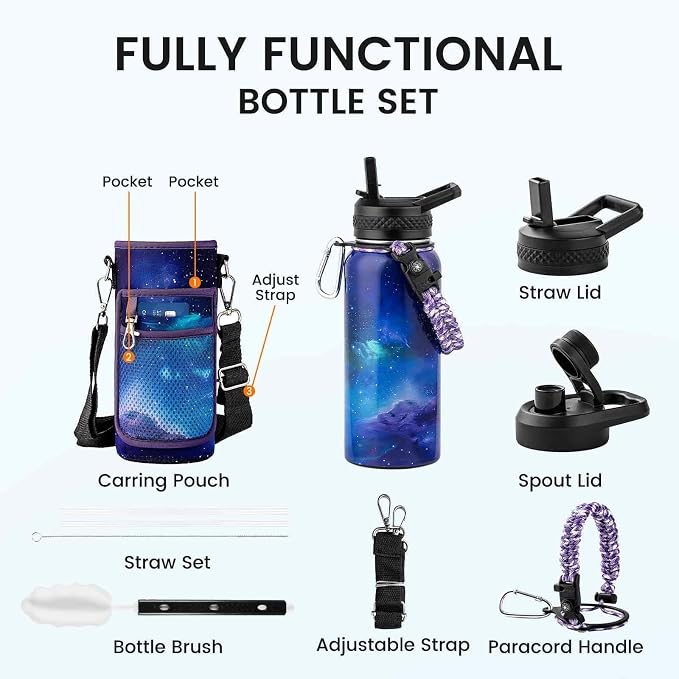 RAYMYLO Insulated Water Bottle 32 oz, Triple Wall Vacuum Stainless Steel - Image 7