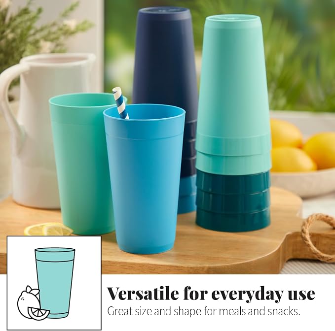 US Acrylic Newport 20 ounce Unbreakable Plastic Stackable Water Tumblers in 4 - Image 4