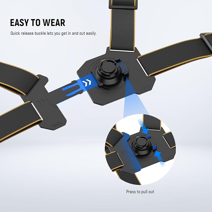 NEEWER Chest Mount Harness for Action Camera, Adjustable Hand Free Chest Strap - Image 6