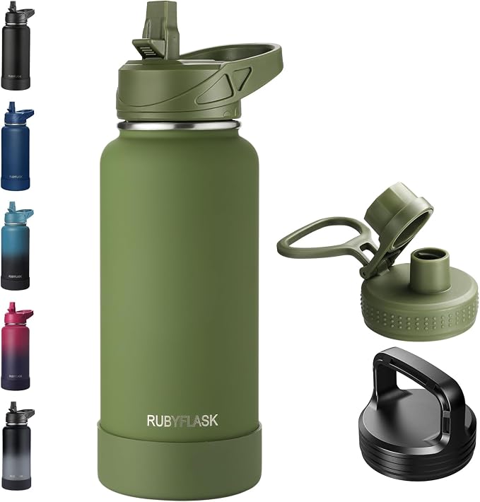 RUBYFLASK 32oz Insulated Water Bottle by RUBYFLASK