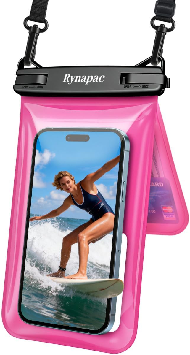 Rynapac IPX8 Waterproof Phone Pouch Floating, Double Space Waterproof Phone Case by Rynapac