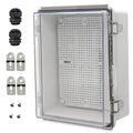 Zulkit Junction Box IP67 Waterproof Electrical Box Hinged Clear Cover Stainless by Zulkit