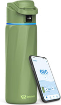 BOOST Smart Water Bottle that Reminds You to Drink, 24oz BPA-Free Stainless by WATERH