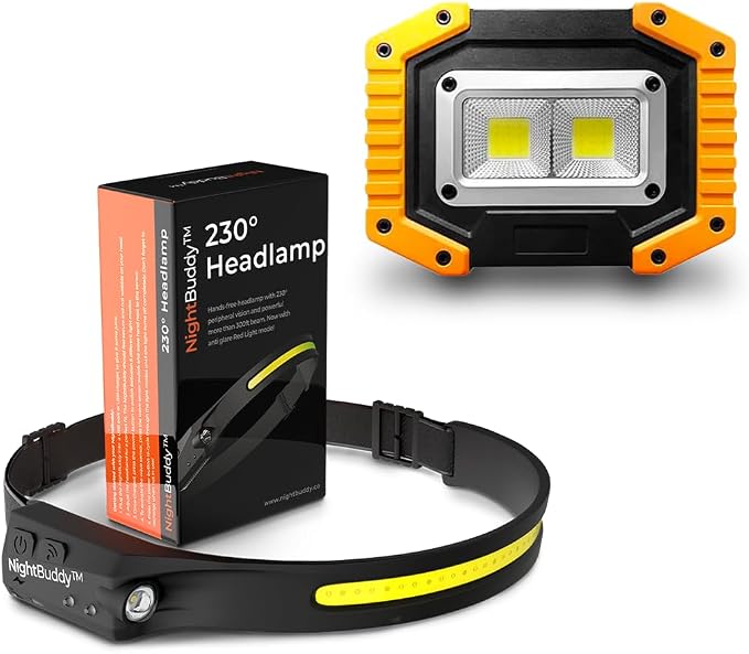 NightBuddy Original LED Headlamp Rechargeable Flashlight Adults Camping by NightBuddy