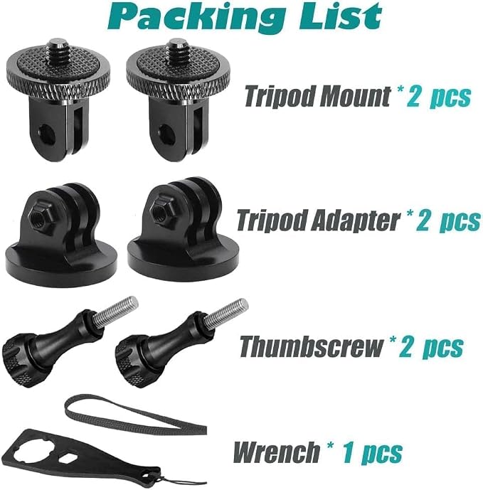 Aluminum Camera Tripod Adapter 1/4"-20 Conversion Adapter Mounts Compatible - Image 2
