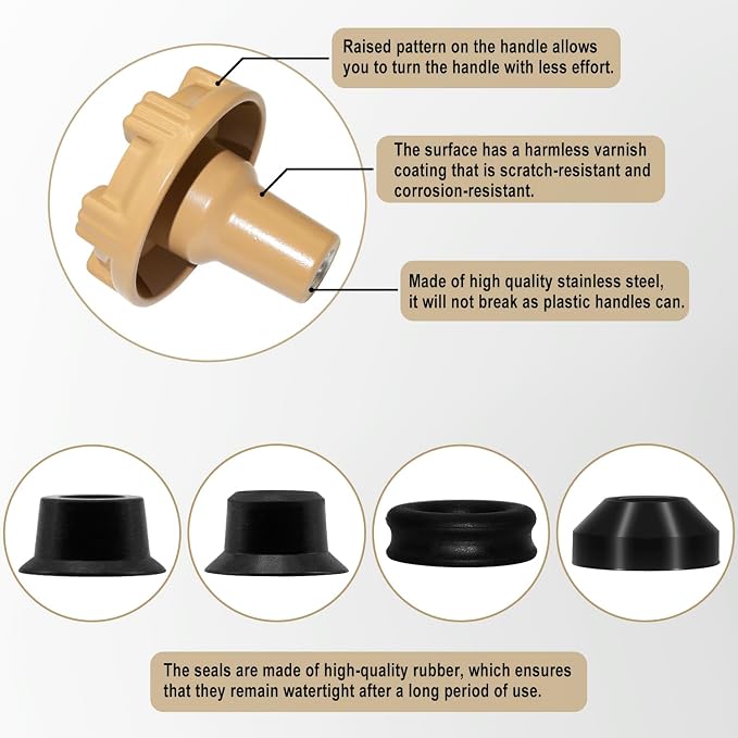 RK-17MH Outside Faucet Repair Kit Metal Handle Compatible - Image 3