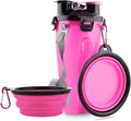 Guardians Dog Travel Water Bottle Collapsible Bowls, 2 in 1 Pet Food Container by Guardians