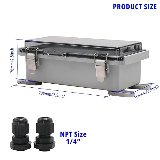 MAKERELE Small Outdoor Junction Box Waterproof Electrical IP67 Plastic Enclosure - Image 2