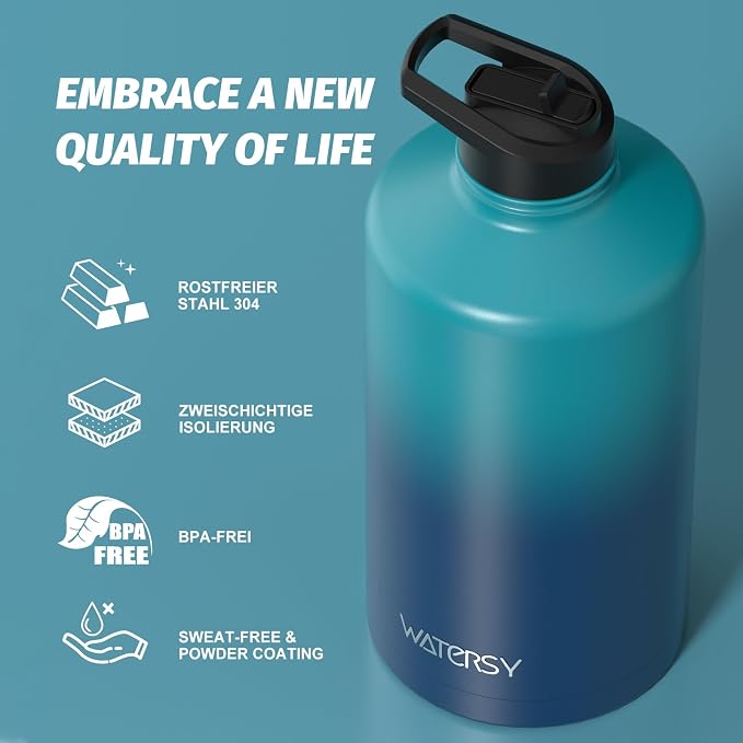 1 Gallon Water Bottle Insulated, BPA Free&Leak Proof, 128oz Stainless Steel - Image 8
