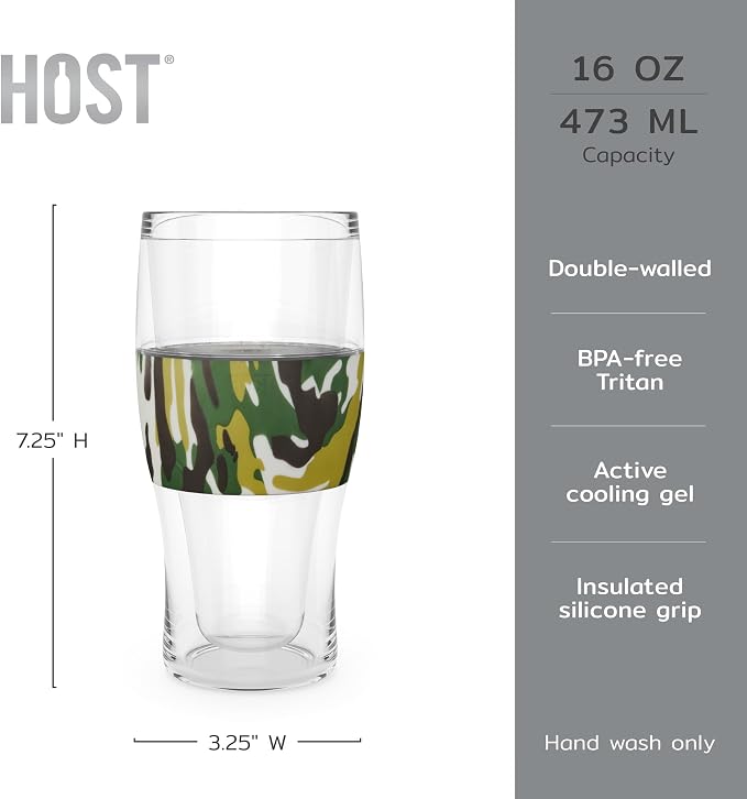 Host FREEZE Beer Glasses, Frozen Beer Mugs, Freezable Pint Glass Set, Insulated - Image 3