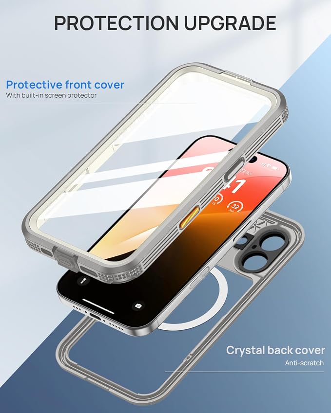Lanhiem Magnetic for iPhone 16 Case, IP68 Waterproof Dustproof Case, Full Body - Image 6