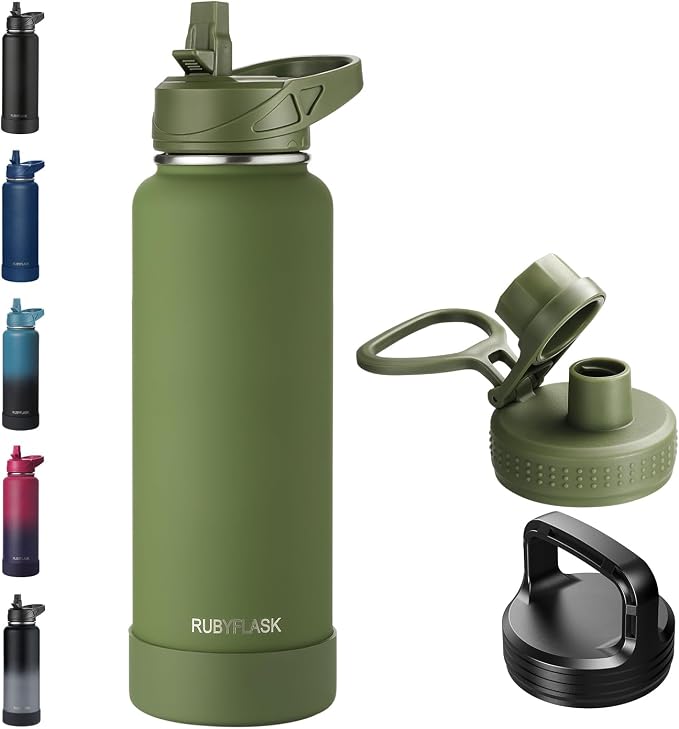 RUBYFLASK 40oz Insulated Water Bottle by RUBYFLASK