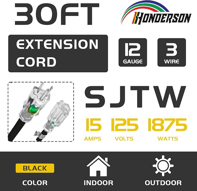 Indoor Outdoor Extension Cord Weatherproof - Image 2