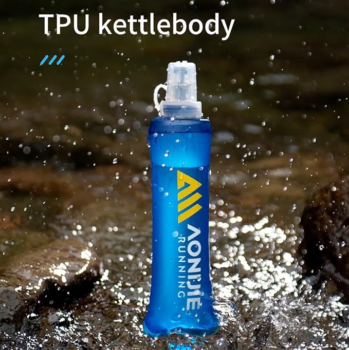 AONIJIE TPU Soft Flask Water Bottle Collapsible Running Flask - Image 4