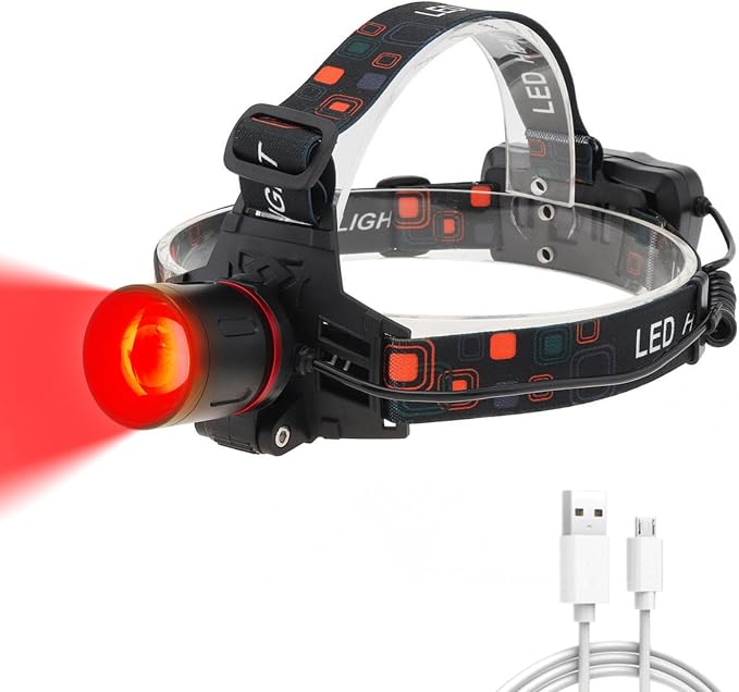 WINDFIRE Red Light Headlamp, Rechargeable Red Hunting Lights Headlight by WINDFIRE