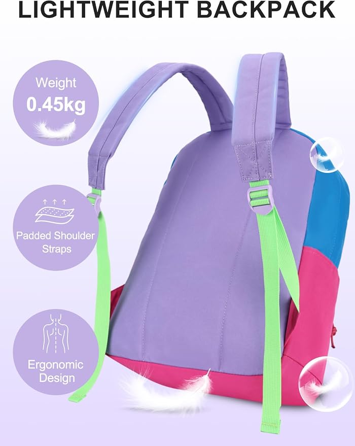 VASCHY Lightweight Backpack for School, Water Resistant Classic Bookbag - Image 4